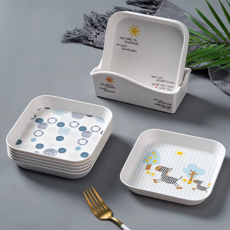 Melamine Dinnerware Bpa-Free Dishwasher Safe 100%,White Melamine Dinner Plates for Casual Dining Indoor and Outdoor Dining Party