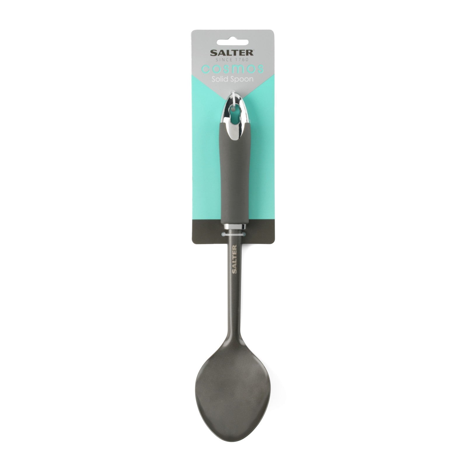 Salter Solid Spoon Serve Cooking Kitchen Utensil Nonstick Easy Clean Cosmos Grey