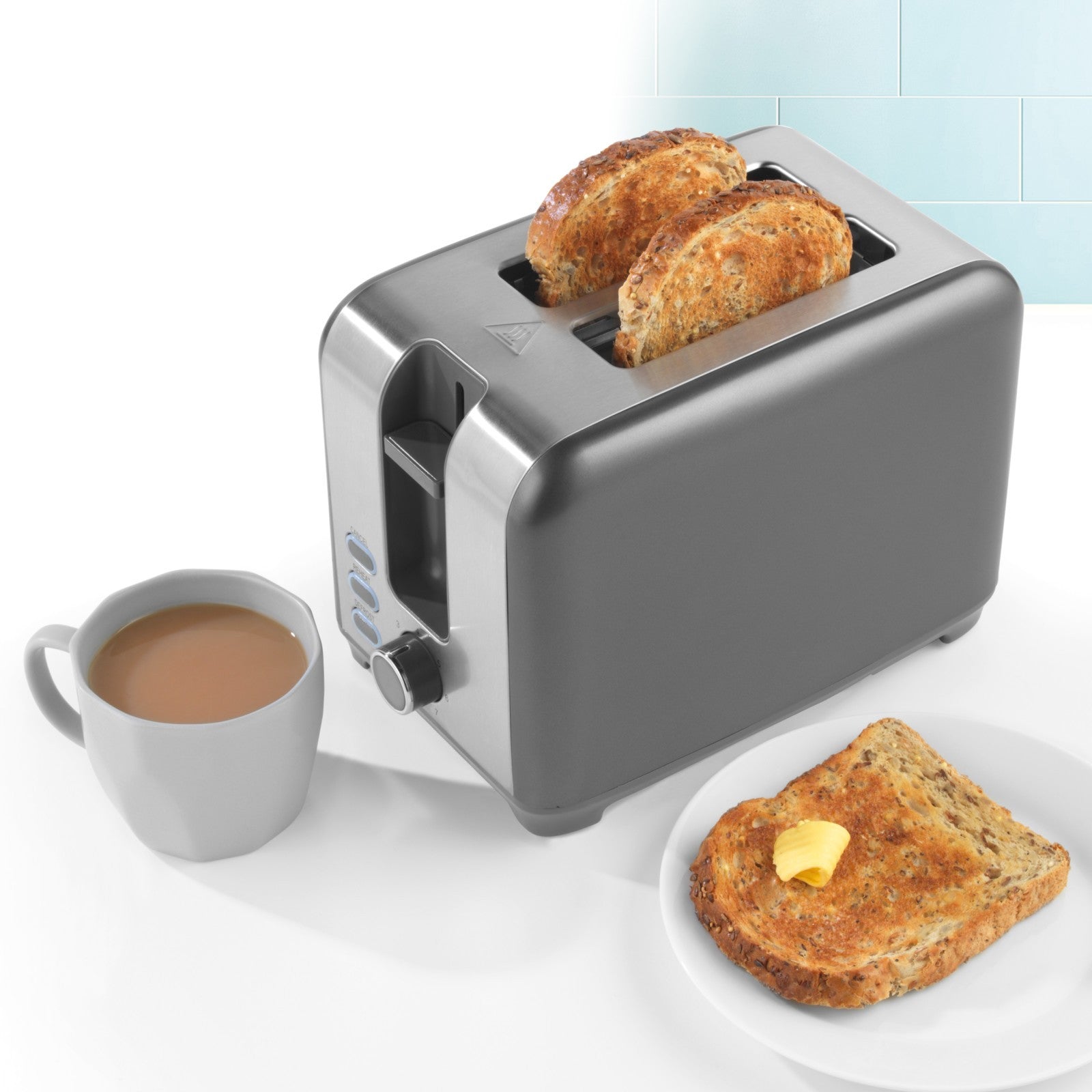 Salter Cosmos Kettle Toaster Digital Microwave Set Countertop Fast Boil 2-Slice