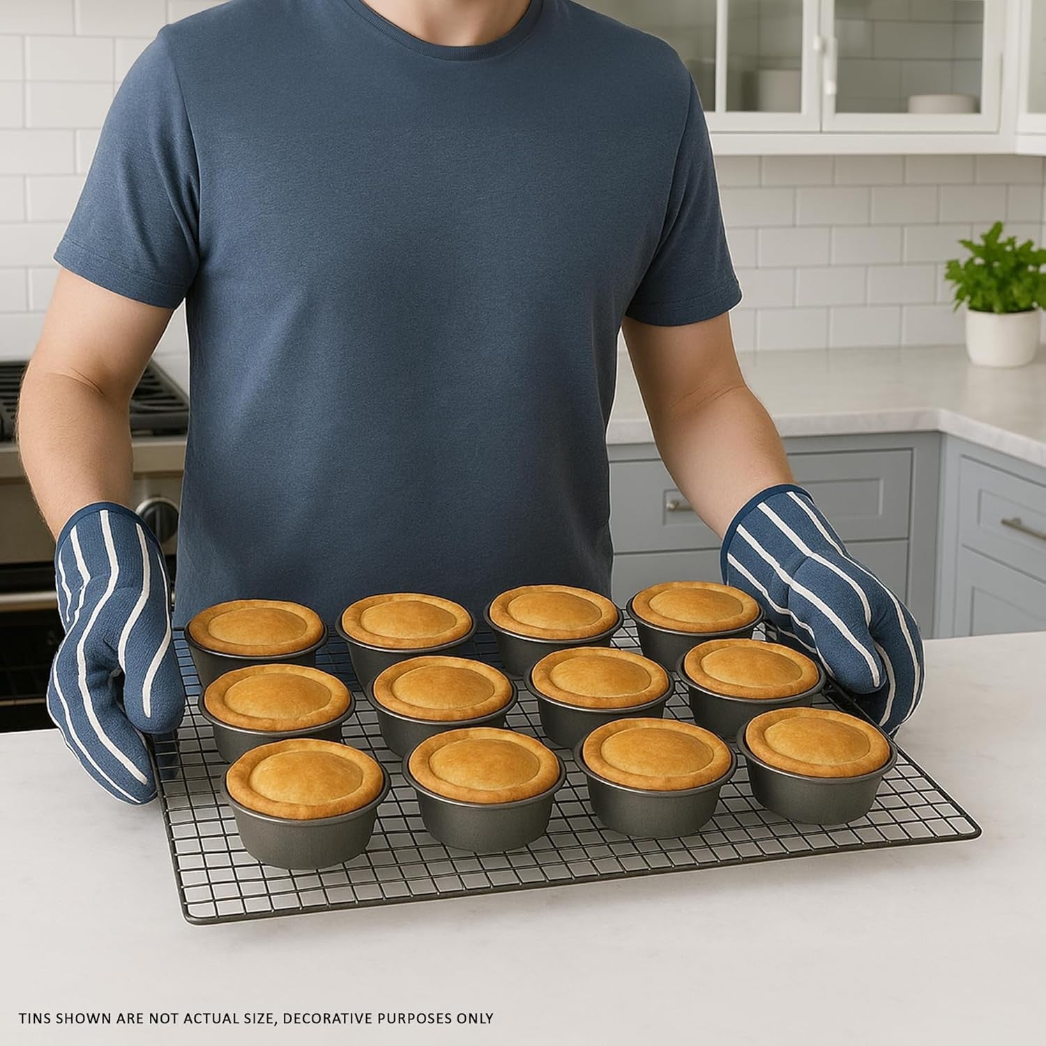 12Xsamuel Groves Individual Baking Cups for Muffins Cupcakes Mini Pies Party Pie
