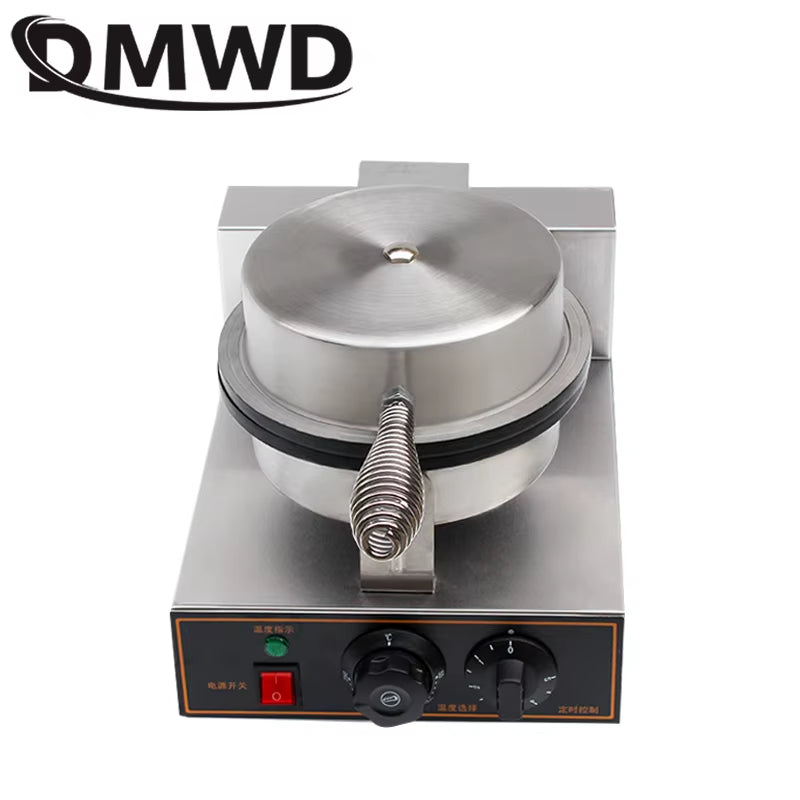 110V/220V Electric Ice Cream Cone Maker Cone Baking Pan Machine Crepe Crispy Egg Roll Baker Waffle Cake Bakeware EU US