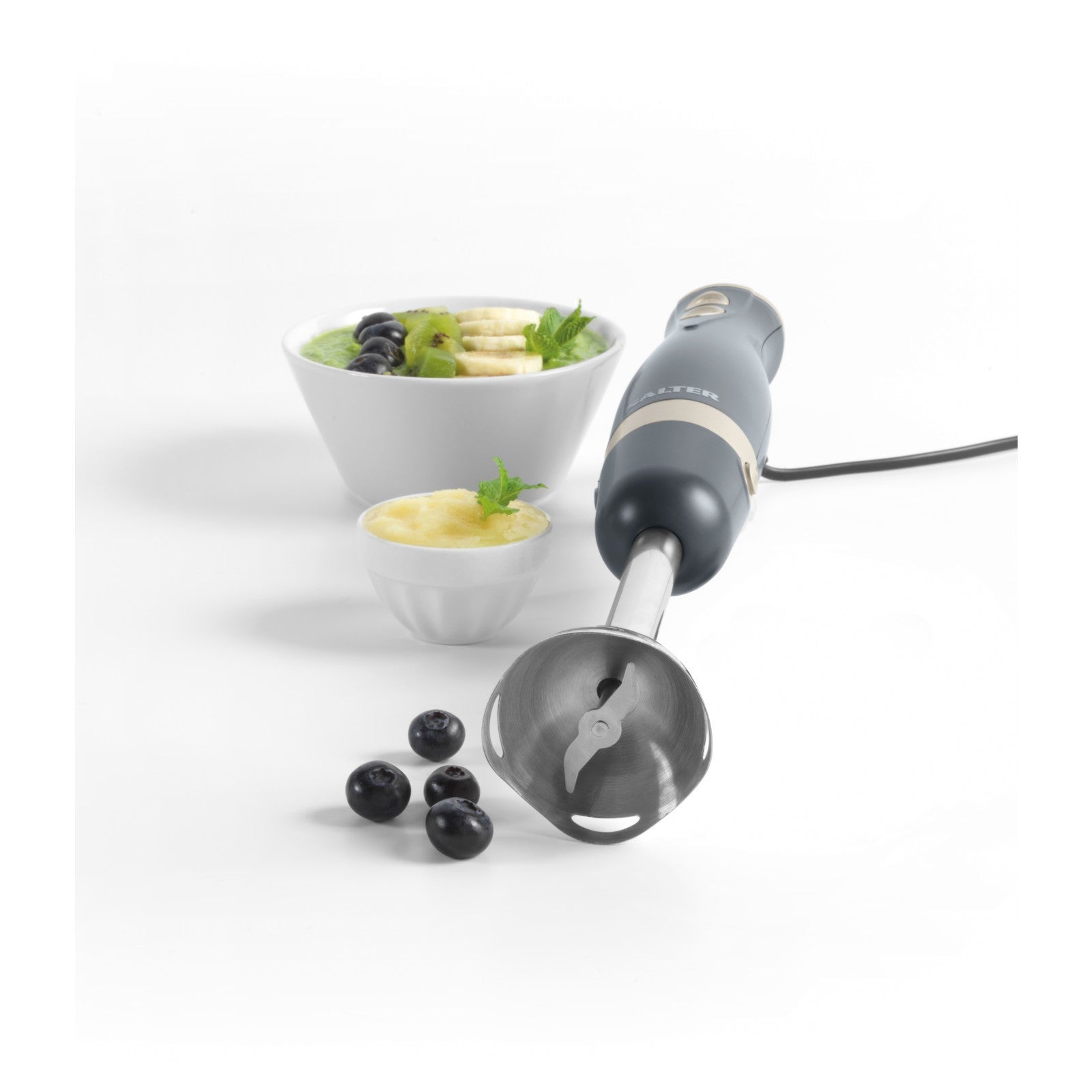 Salter Marino Hand Blender Immersion Blending 2 Speeds Settings Blue Grey 600 W