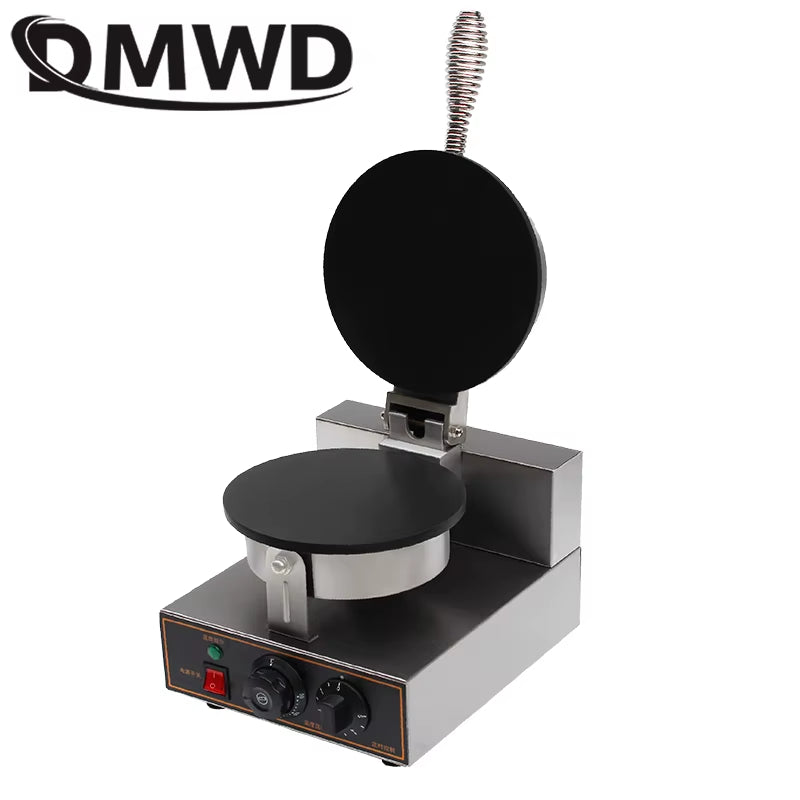 110V/220V Electric Ice Cream Cone Maker Cone Baking Pan Machine Crepe Crispy Egg Roll Baker Waffle Cake Bakeware EU US