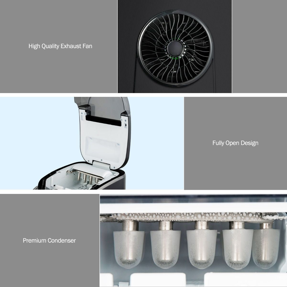 Portable Countertop Ice Maker with Ice Scoop and Basket