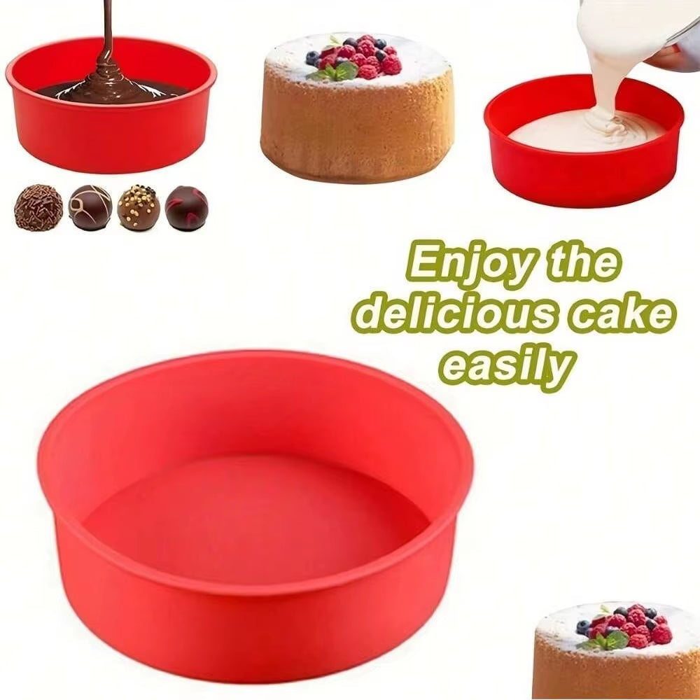 4/6/8 Inch Silicone round Cake Mold Nonstick Baking Pan for Mousse Dessert DIY Kitchen Bakeware Tool for Oven Pastry Cake Tools