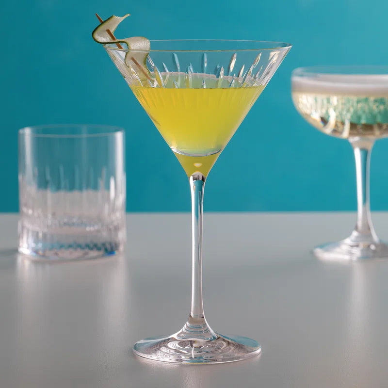 Limelight Mitre 210 Ml Crystal Martini Glass Set