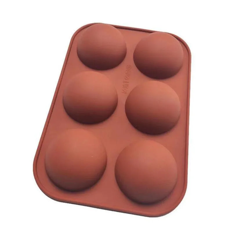 Half Sphere Silicone Soap Molds Bakeware Cake Decorating Tools Pudding Jelly Chocolate Fondant Mould Ball Biscuit Baking Mould