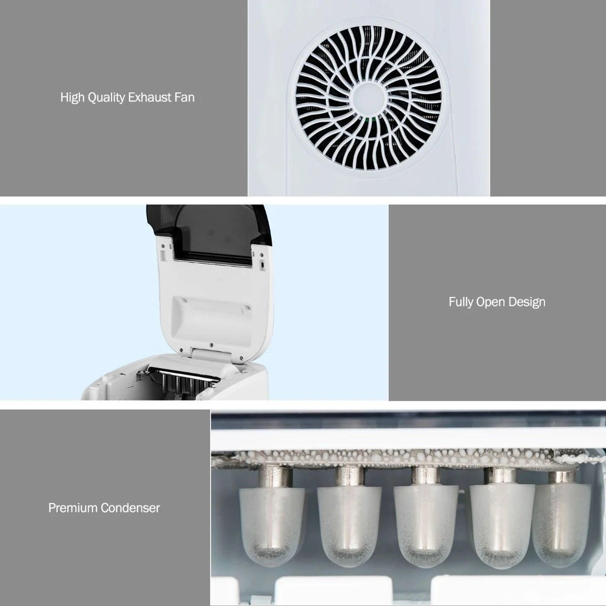 Portable Countertop Ice Maker with Ice Scoop and Basket