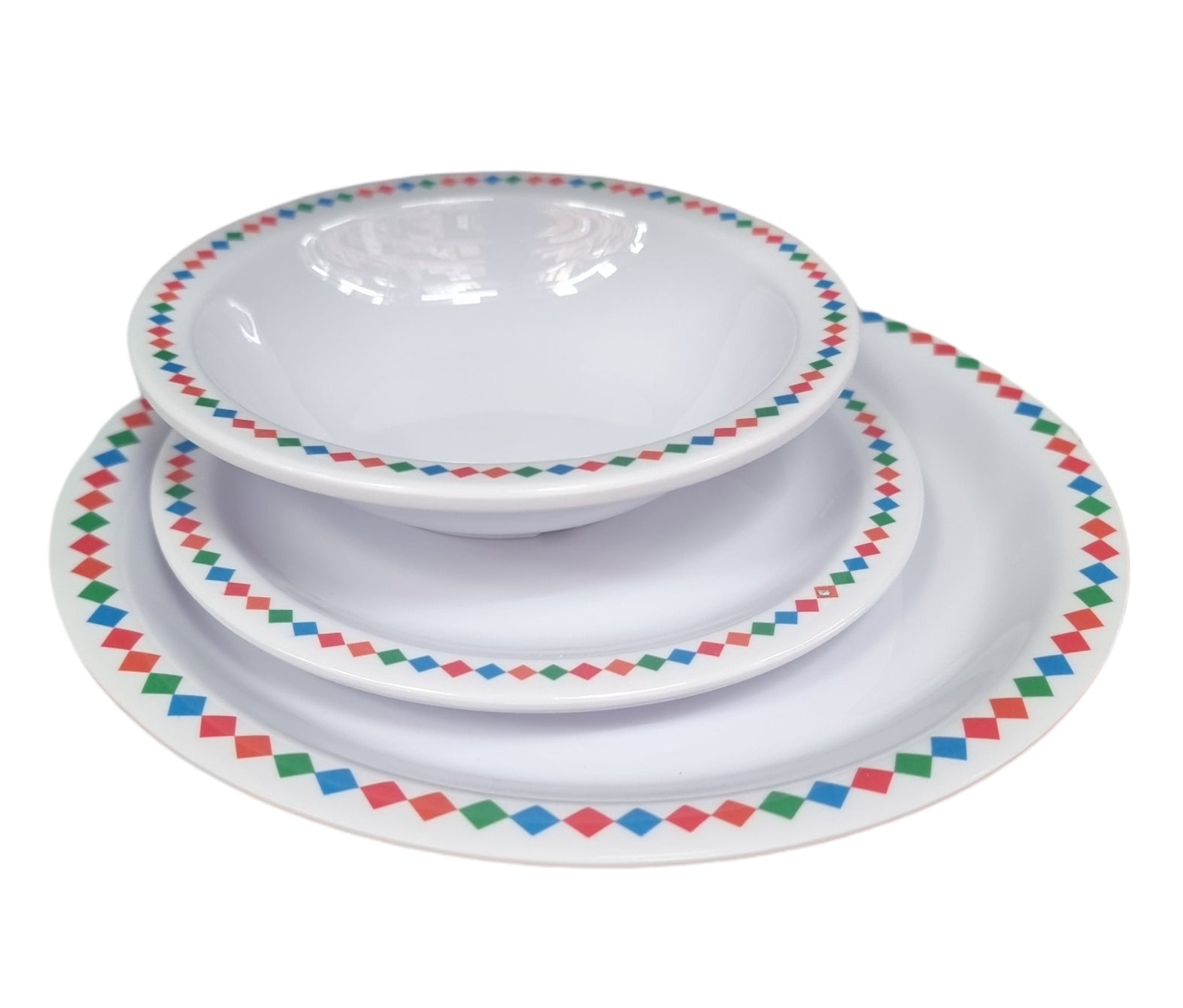 Childrens Reusable Bowls Melamine Kids Picnic Dinner Party Plate Plastic Plates