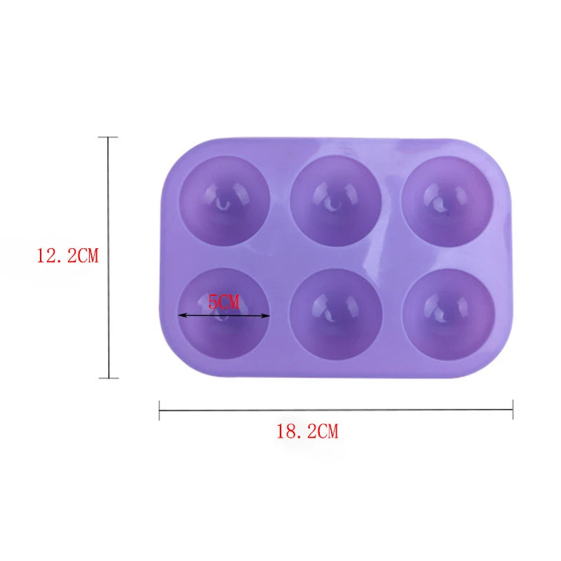 Half Sphere Silicone Soap Molds Bakeware Cake Decorating Tools Pudding Jelly Chocolate Fondant Mould Ball Biscuit Baking Mould