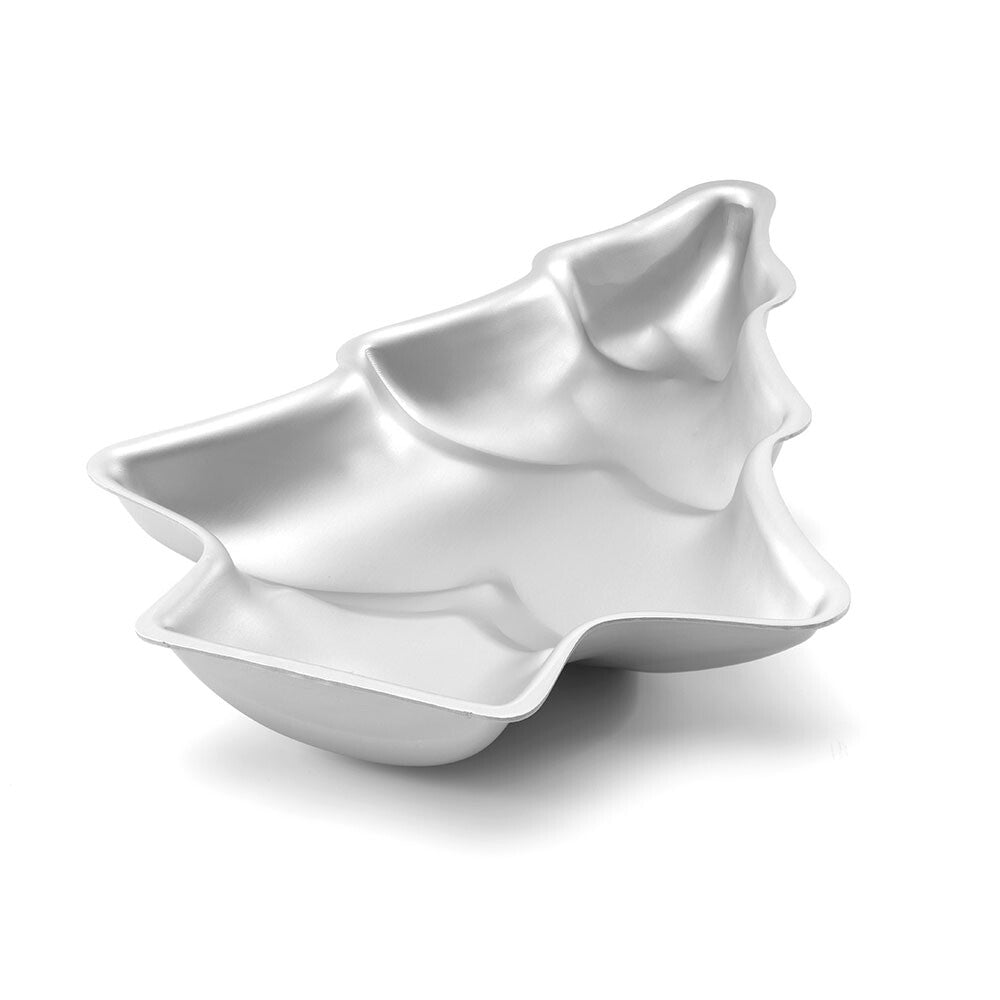 Christmas Tree Cake Tin - UK Made Silver Aluminium Bakeware