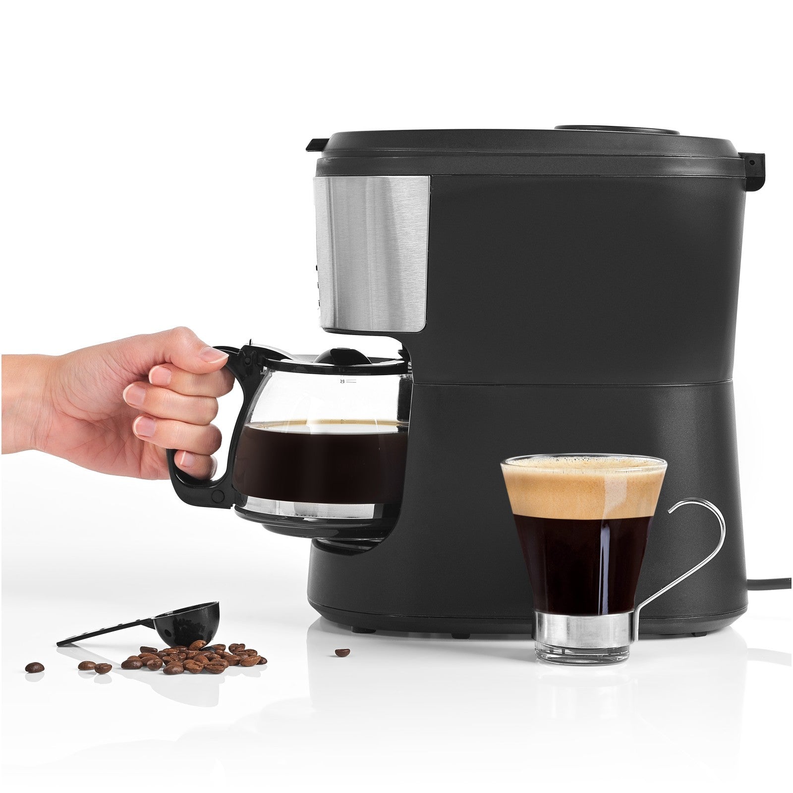 Salter Coffee Maker Machine Caffé Bean to Jug Grind & Brew with 750Ml Carafe