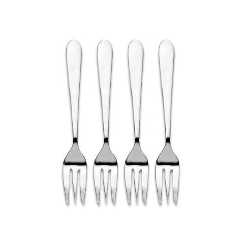 4 Pastry Cake Forks Stainless Steel Bun Serving Cutlery Tableware Kitchen Food