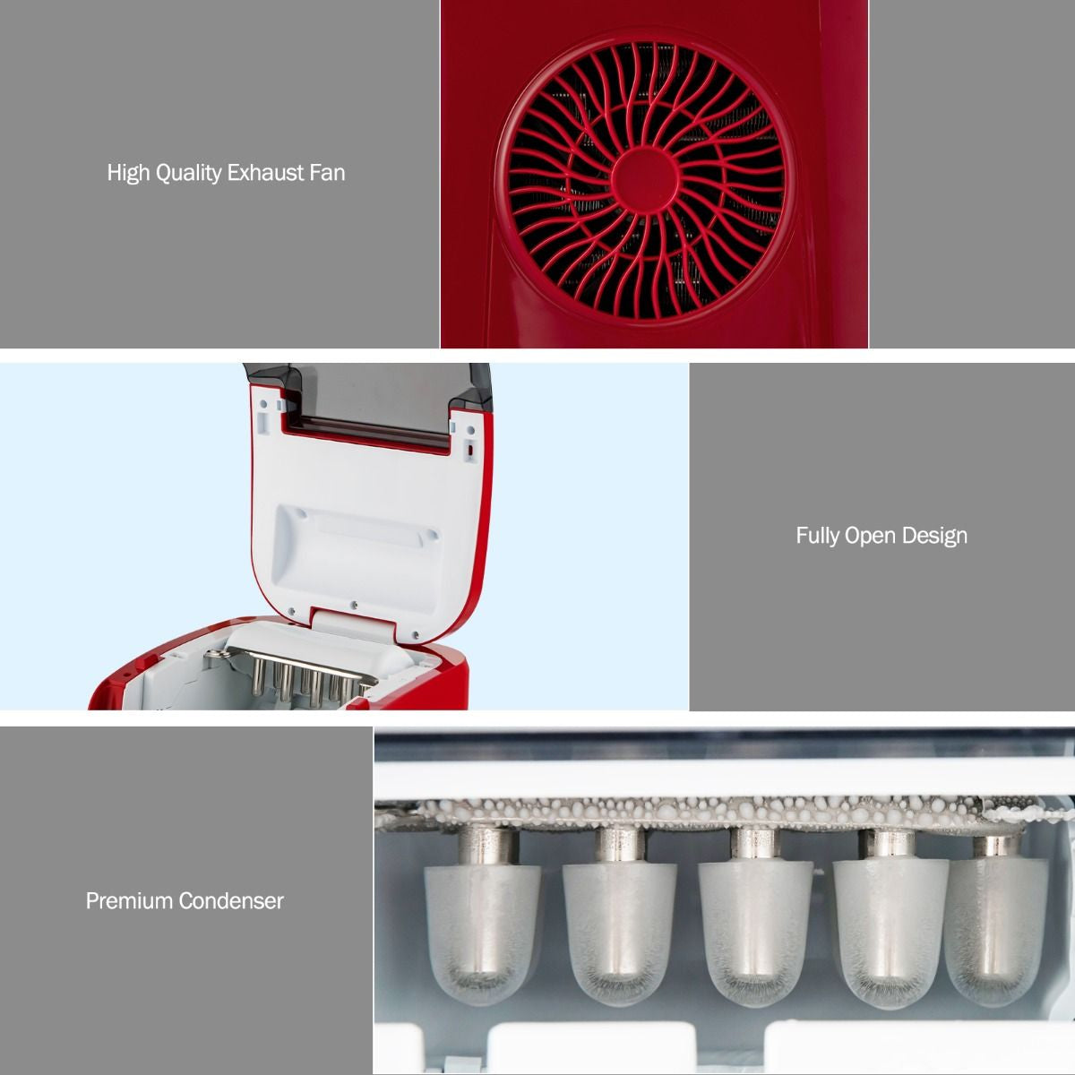 Portable Countertop Ice Maker with Ice Scoop and Basket
