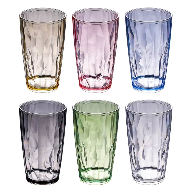 Shatterproof Wine Glasses Unbreakable Water Tumblers 490Ml Reusable Fruit Juice Beer Cup Champagne Drinking Cup for Bar