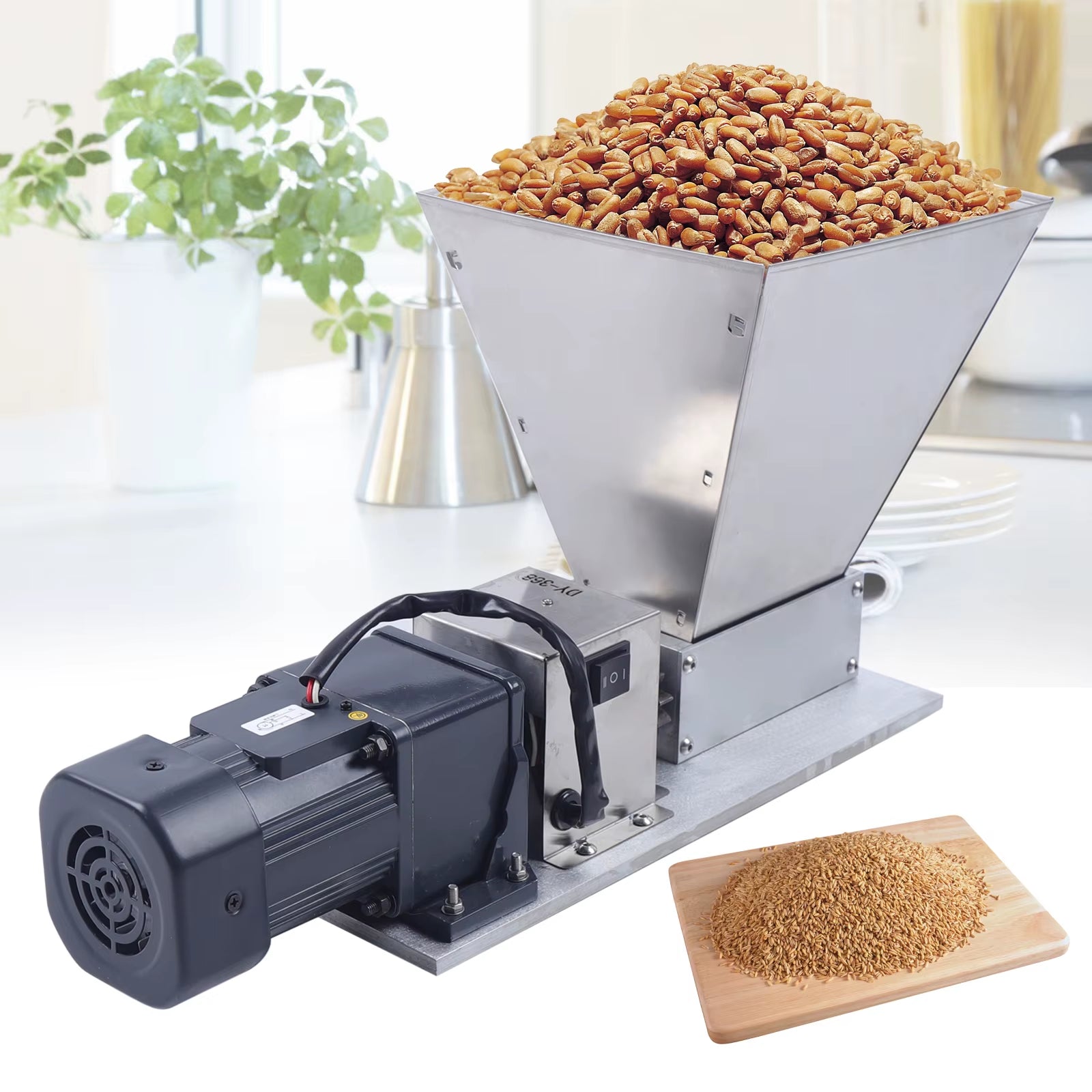 60W Electric Grain Grinder,75Rpm Large Capacity Home Grinding Tool,Food Processor Crops Grain Mill,Crushing Feed Mill,220/110V