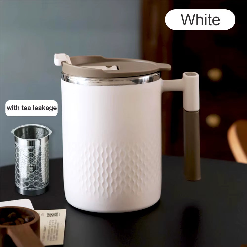 450ML Tea Cup with Infuser Coffee Thermo Mug for Office Leakproof Tea Milk Cup Stainless Steel Liner Drinking Cup Drinkware