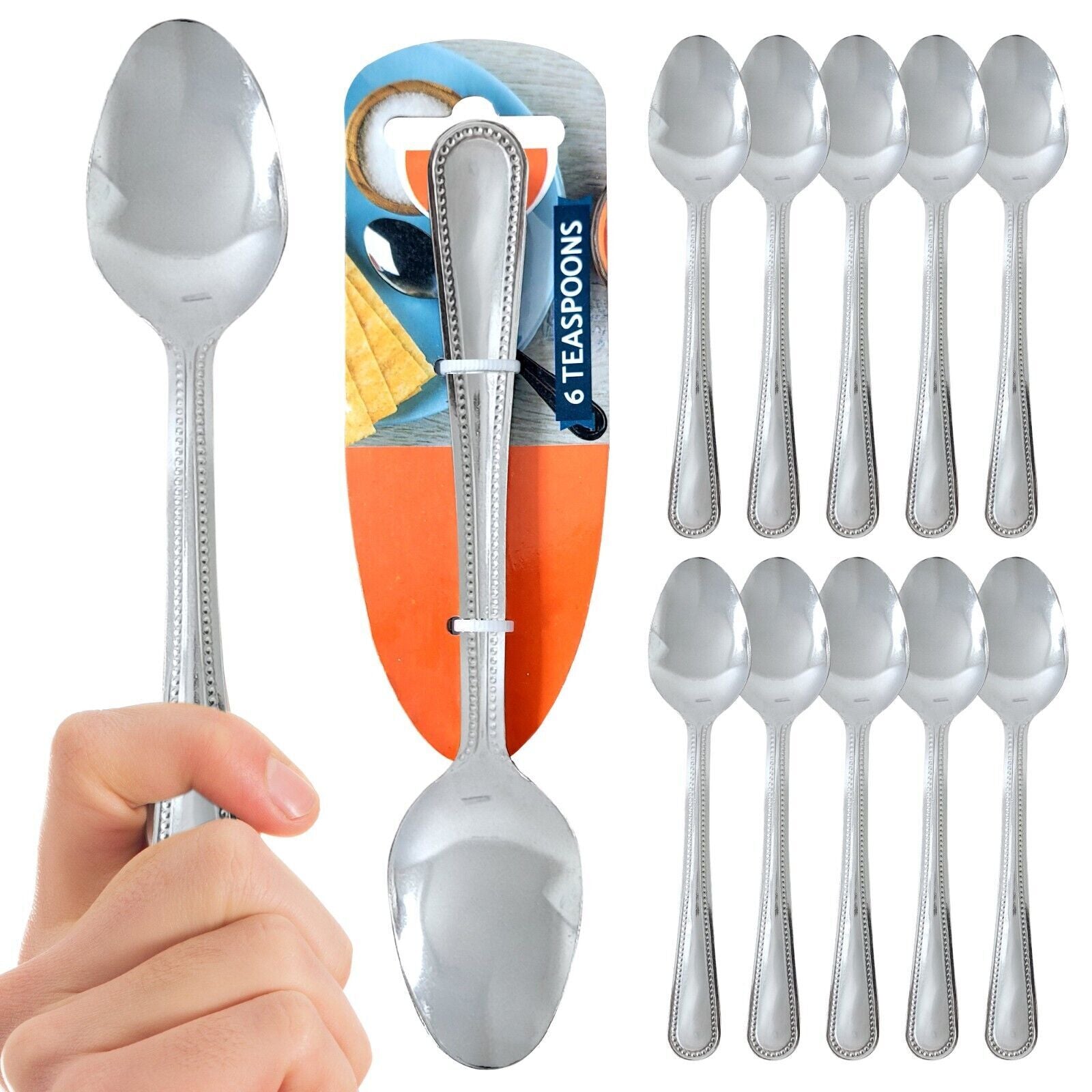 6 -36 Tea Spoons Stainless Steel Teaspoon Quality Cutlery Set of Teaspoons Spoon