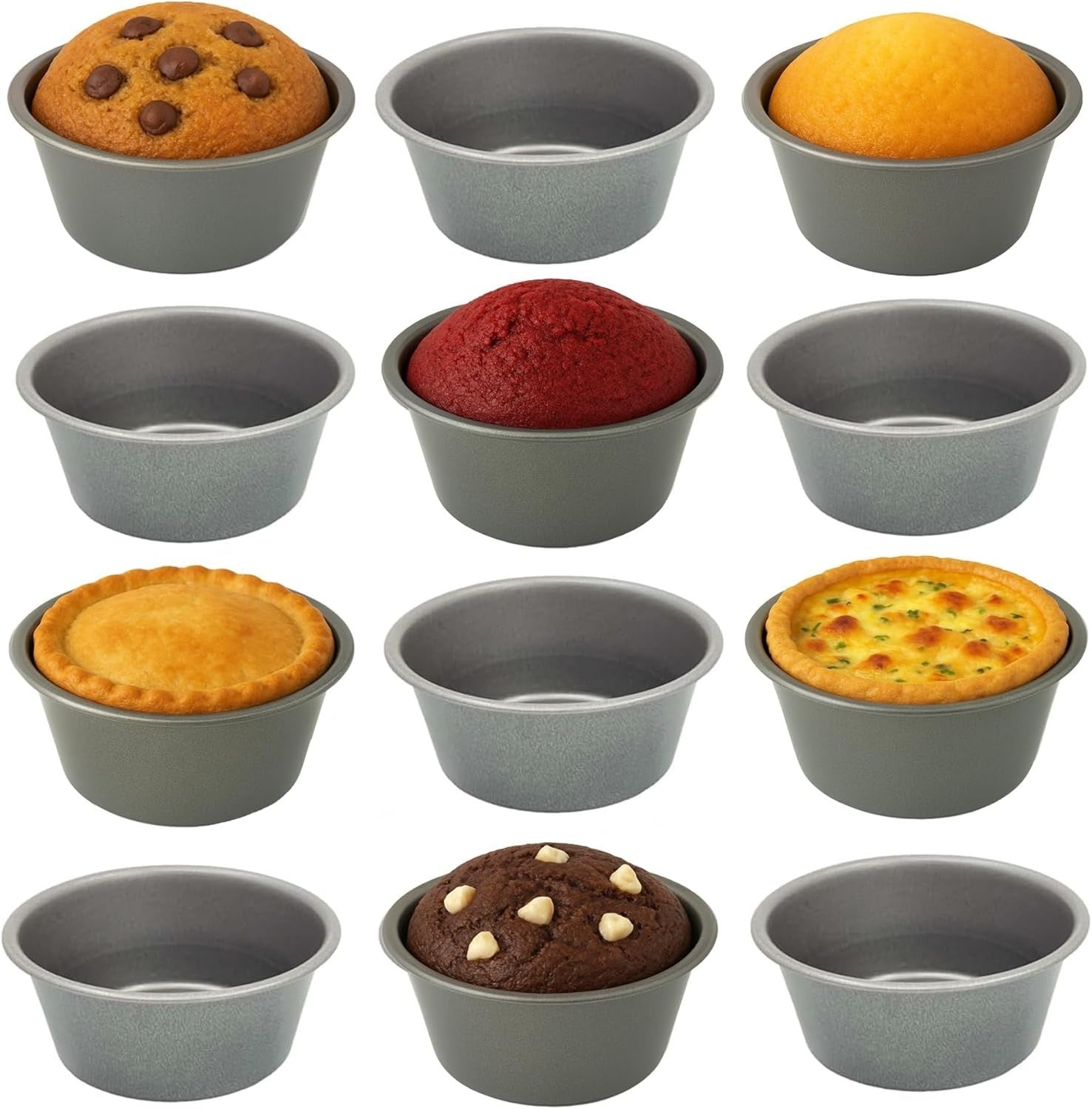 12Xsamuel Groves Individual Baking Cups for Muffins Cupcakes Mini Pies Party Pie