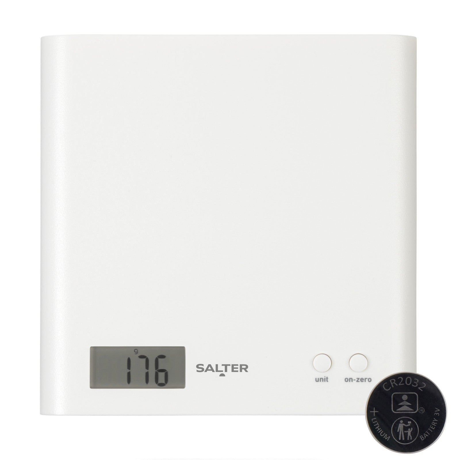 Salter ARC Digital Scale Kitchen Food Weighing Compact & Precise LCD Display 3Kg