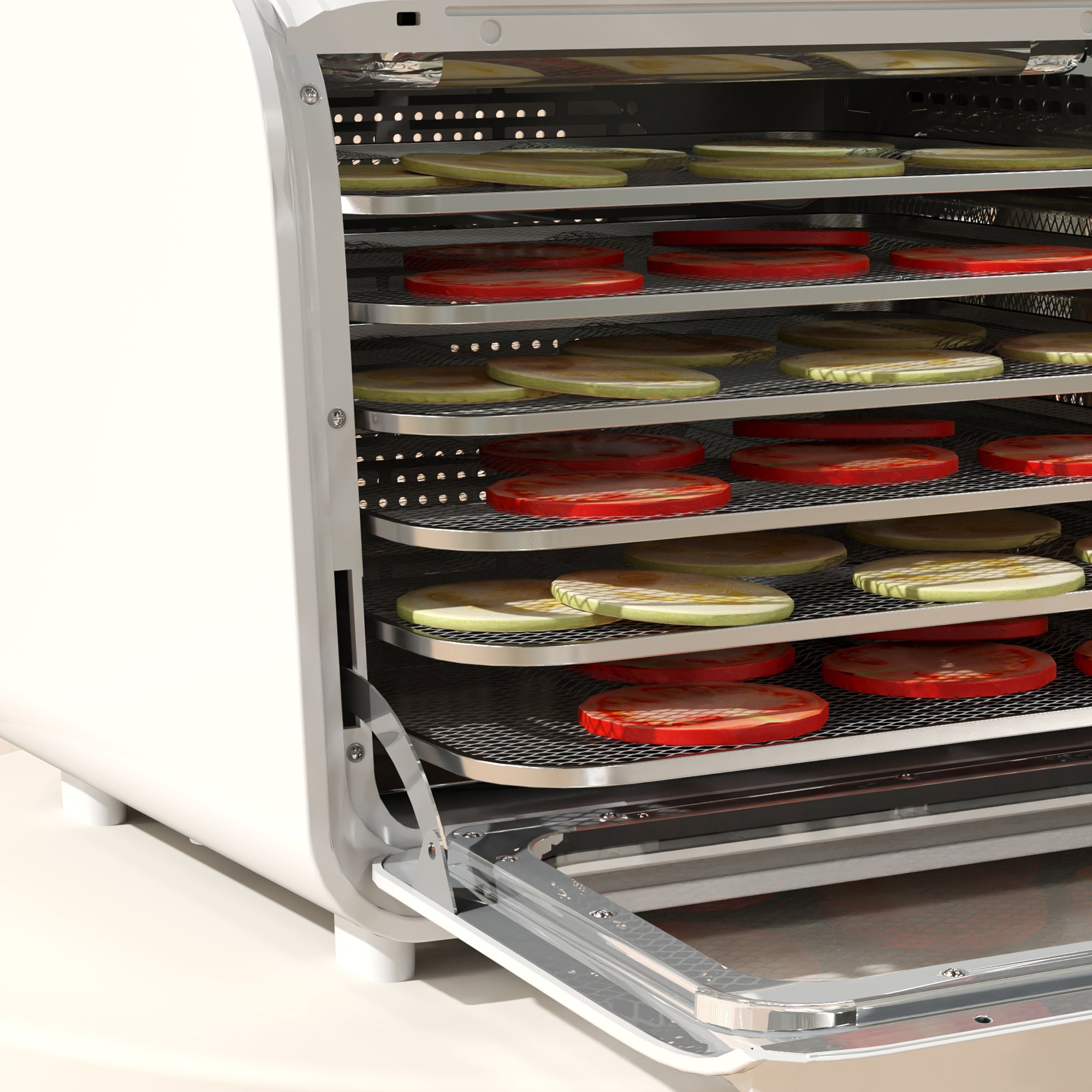 6 Tray Food Dehydrator with Adjustable Temperature, Timer, Freeze Dryer