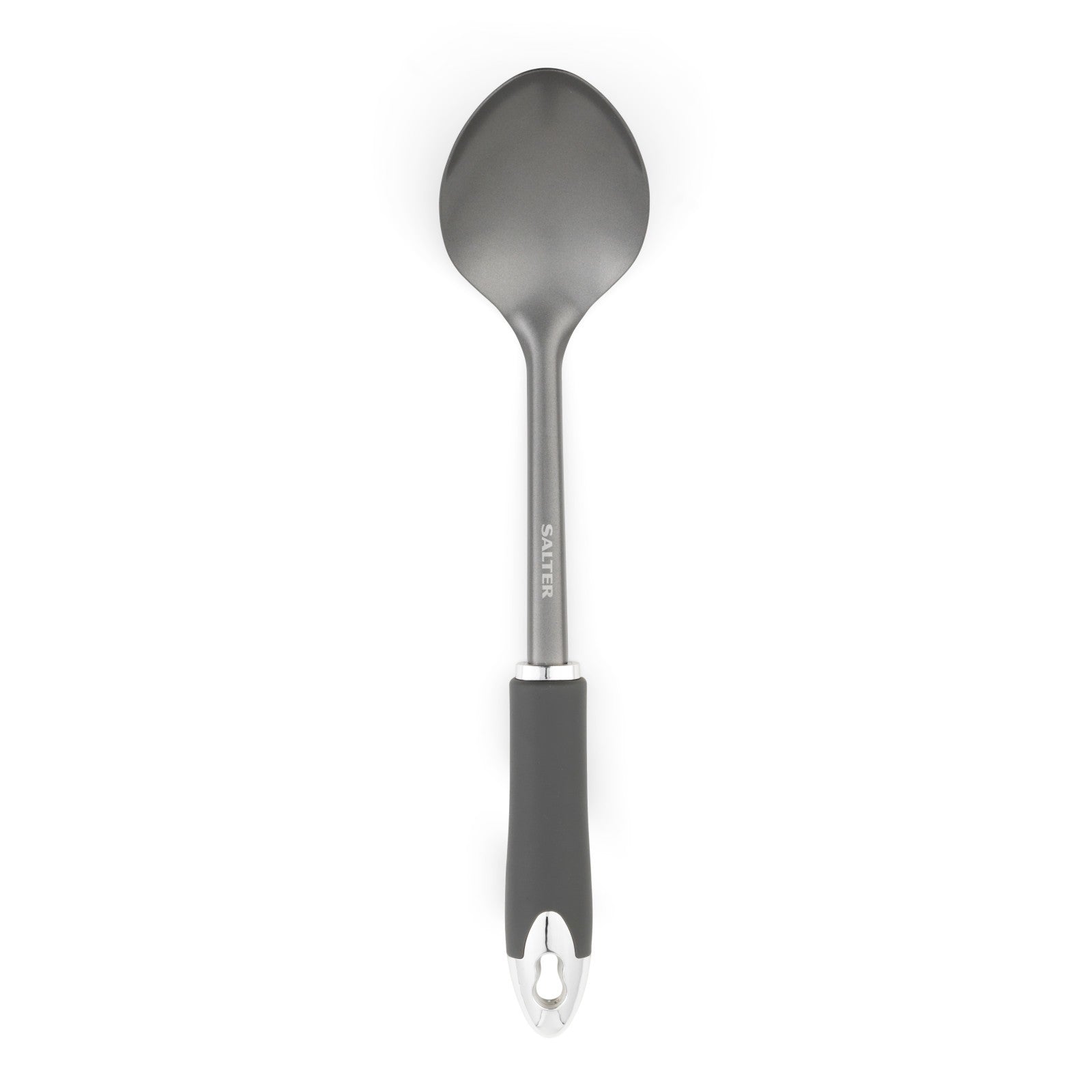 Salter Solid Spoon Serve Cooking Kitchen Utensil Nonstick Easy Clean Cosmos Grey