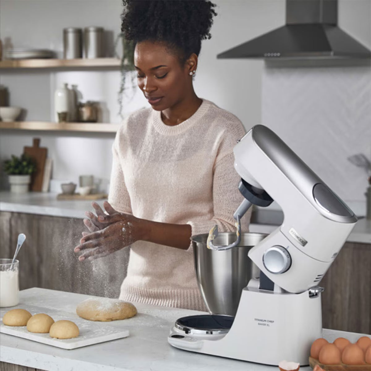 Titanium Chef Baker Stand Mixer - White, KVC65.001WH