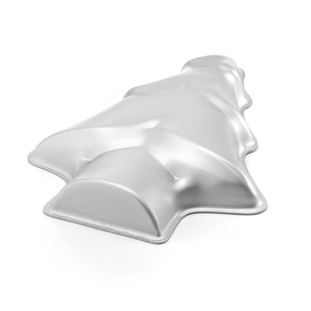 Christmas Tree Cake Tin - UK Made Silver Aluminium Bakeware