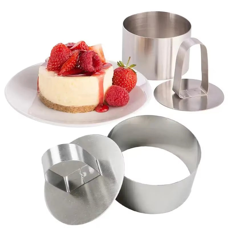 Stainless Steel 3D round Cake Molds for DIY Bakeware Cake Molds Cupcake Mold Salad Dessert Die Mousse Ring Cake Decorting Tools
