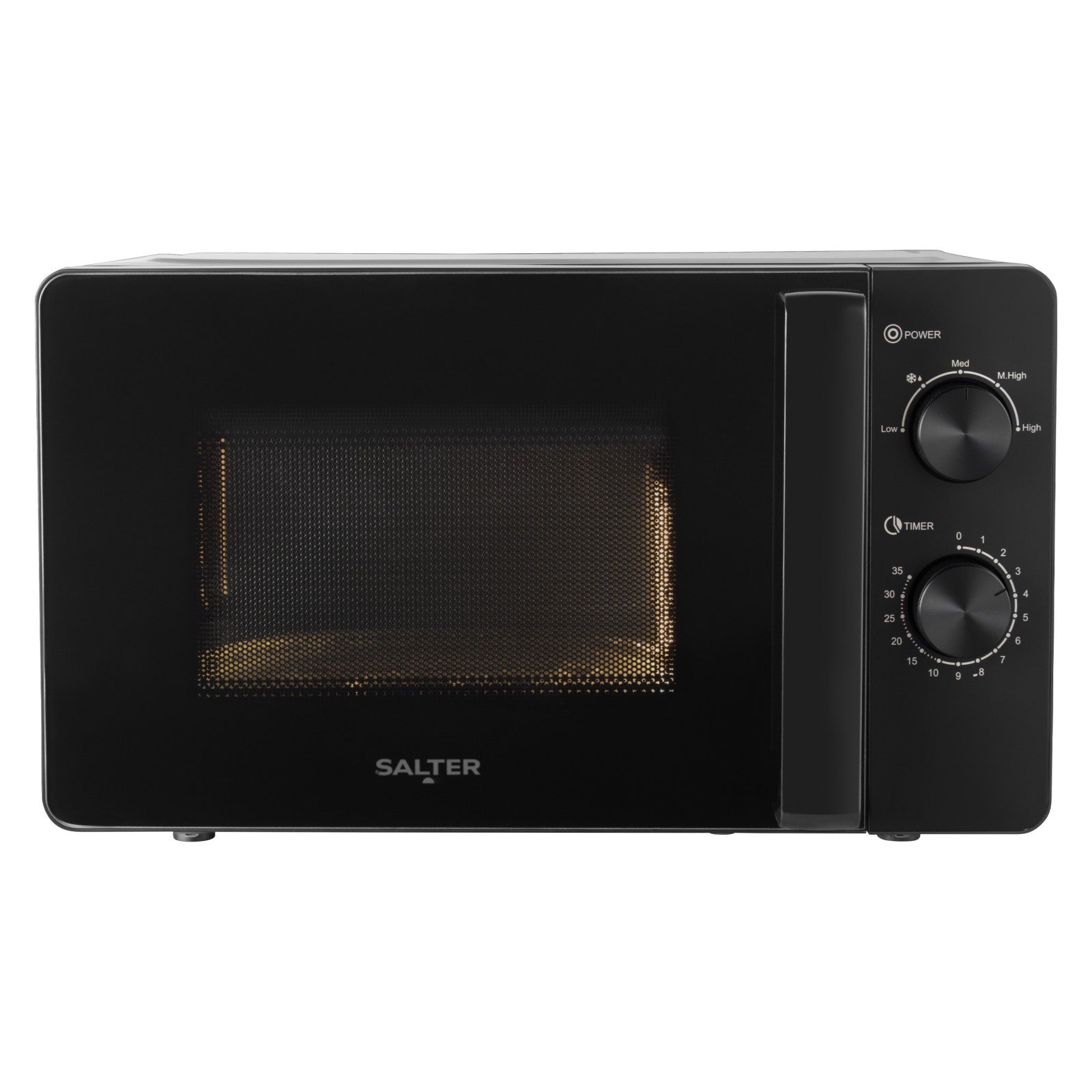 Salter 20 L Manual Microwave 35-Min Timer 27Cm Turntable Even Cook Kuro Black
