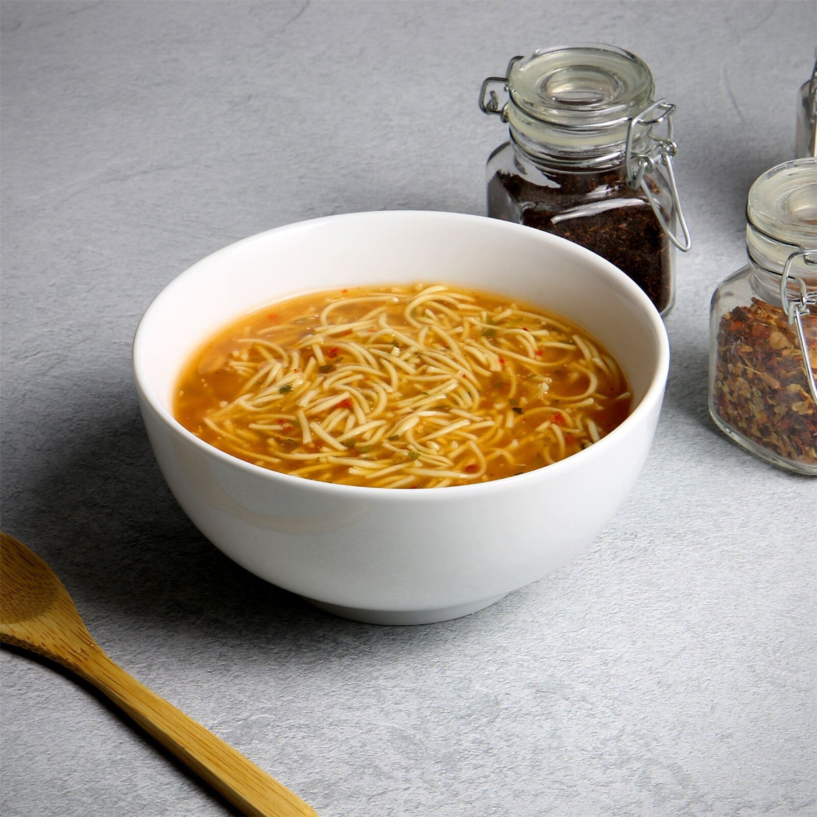 White Porcelain Bowls 600Ml - Set of 4 | Breakfast, Soup, Noodles | M&W