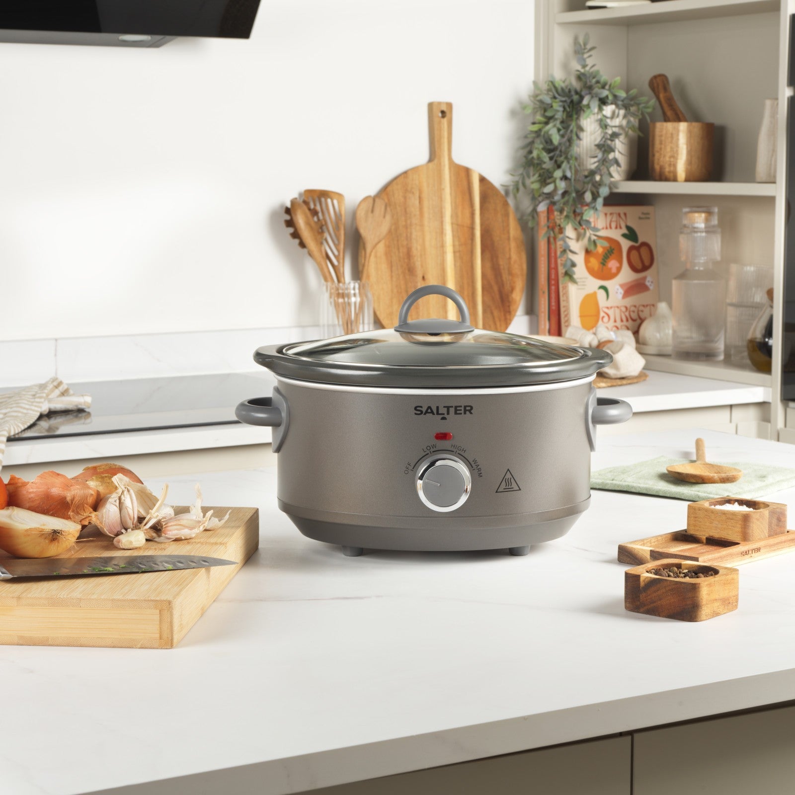 Salter Cosmos 3.5L Slow Cooker 3 Heat Settings/Keep Warm for Family Cooking 200W