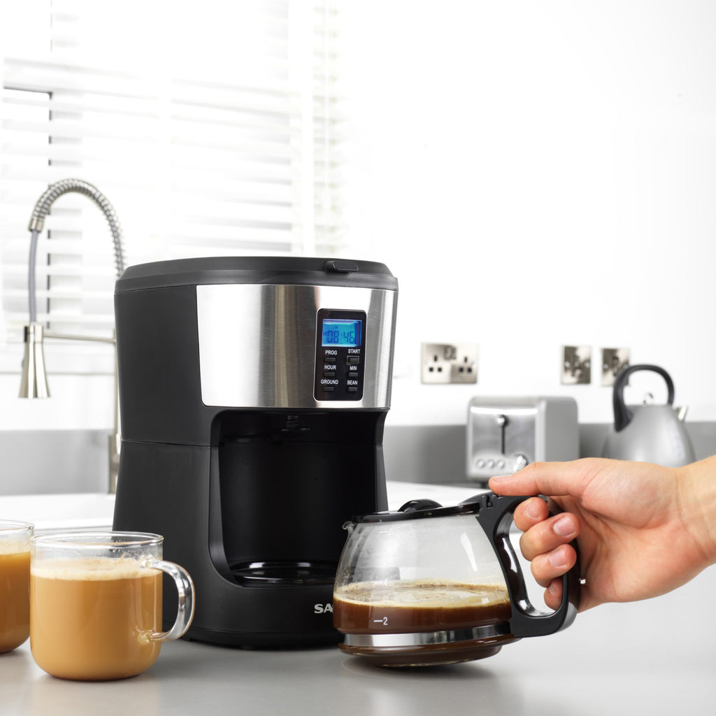 Salter Coffee Maker Machine Caffé Bean to Jug Grind & Brew with 750Ml Carafe