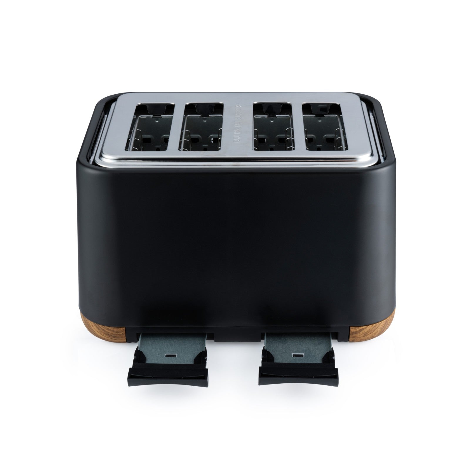Salter 4-Slice Toaster Wide Slots for Thick Bread Crumb Tray Black Wood Effect