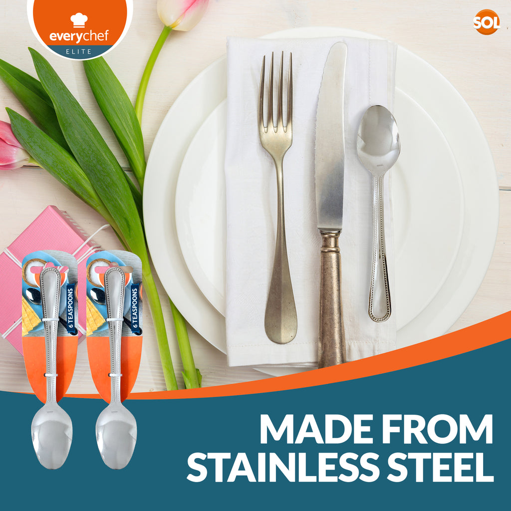 6 -36 Tea Spoons Stainless Steel Teaspoon Quality Cutlery Set of Teaspoons Spoon