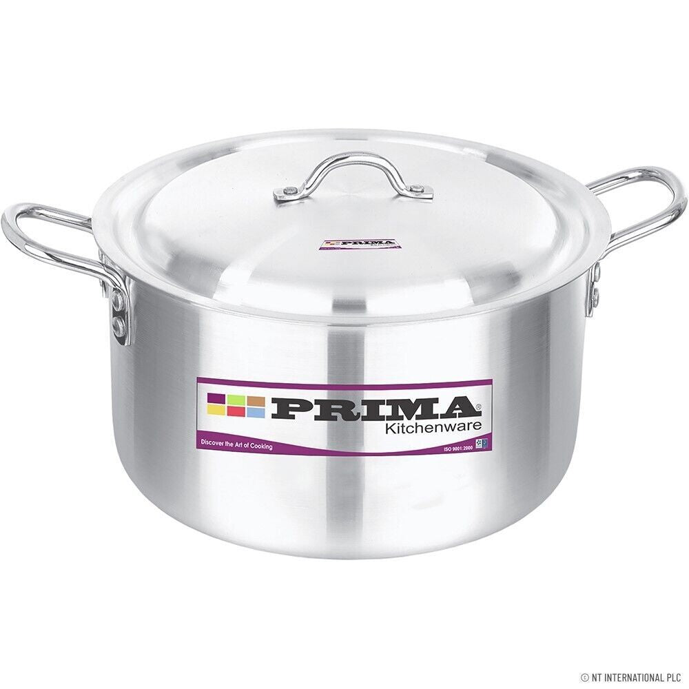 Mastercook Heavy Duty Aluminium Casserole Stockpot Pan Pot Dish with Lid Kitchen