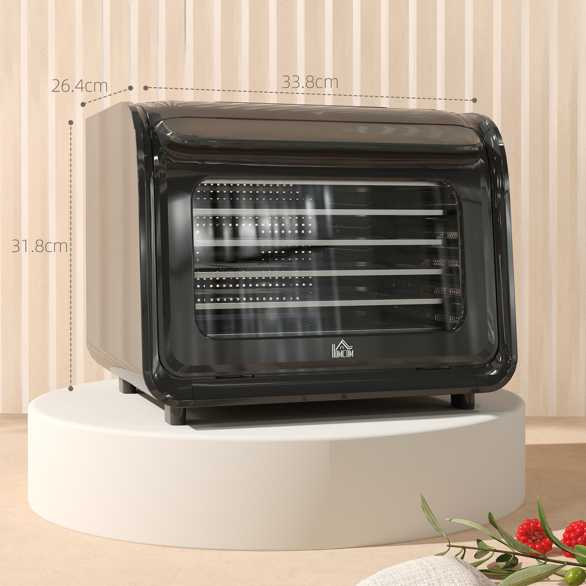 6 Tray Food Dehydrator with Adjustable Temperature, Timer, Freeze Dryer