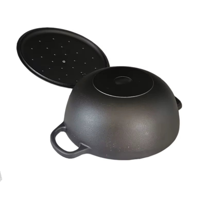 26Cm Cast Iron Stew Pot with Lid Multifunction Cookware