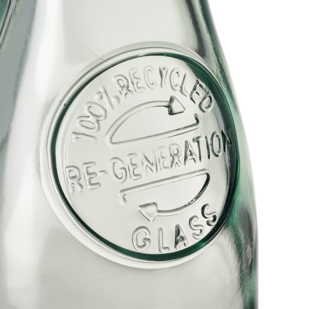 Re-Generation Glass Jug Large Pitcher 800Ml Cap Recycled Glass Dishwasher Safe