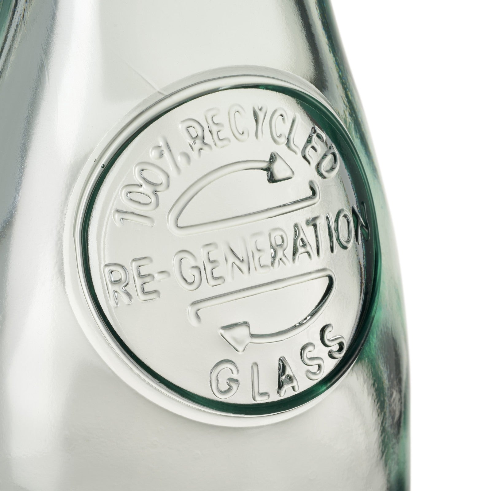 Re-Generation Glass Jug Large Pitcher 800Ml Cap Recycled Glass Dishwasher Safe