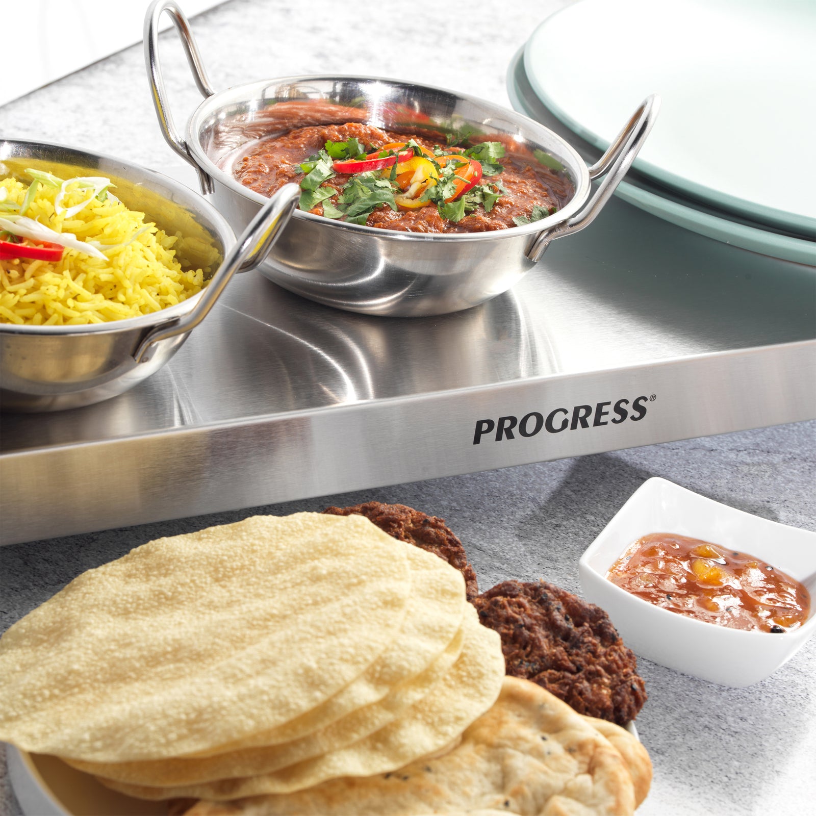 Progress Hot Plate Food Warmer Buffet Server Warming Tray Cordless (Open Box)
