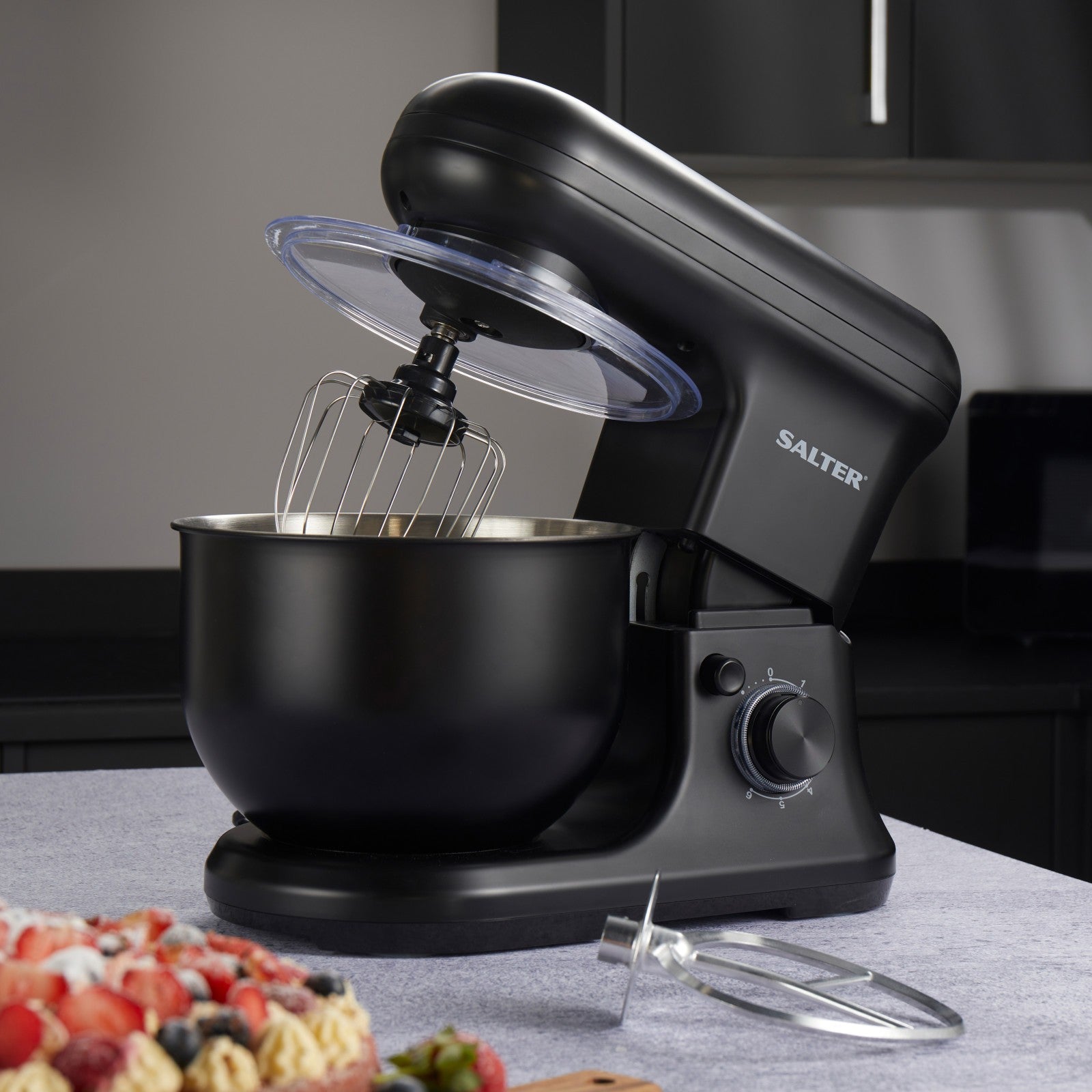 Salter Digital Kitchen Scale & Stand Mixer Stainless Steel for Cooking/Baking