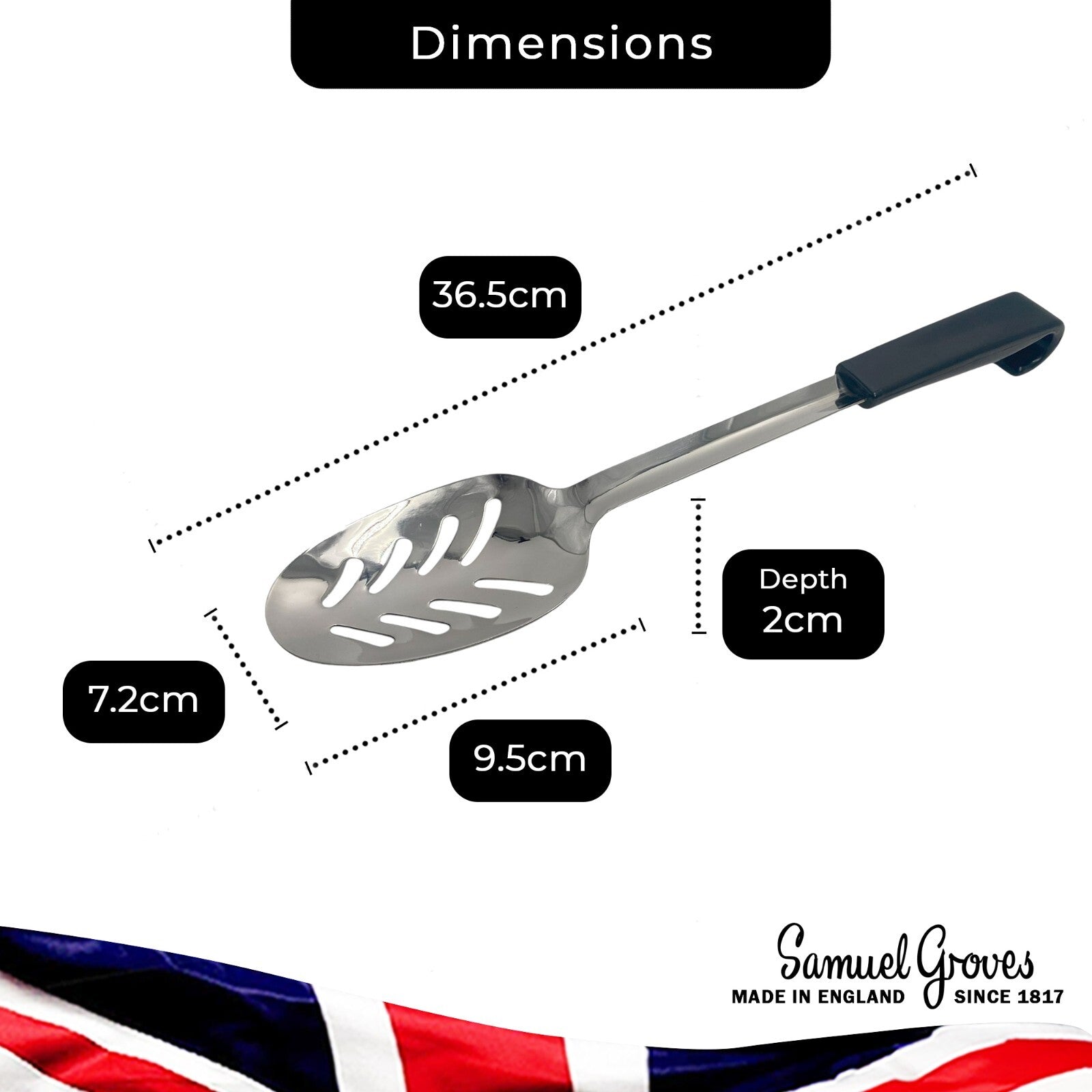 Le Buffet Slotted Serving Spoon Black Kitchen Food Serving Utensil Salad