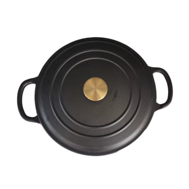 26Cm Cast Iron Stew Pot with Lid Multifunction Cookware