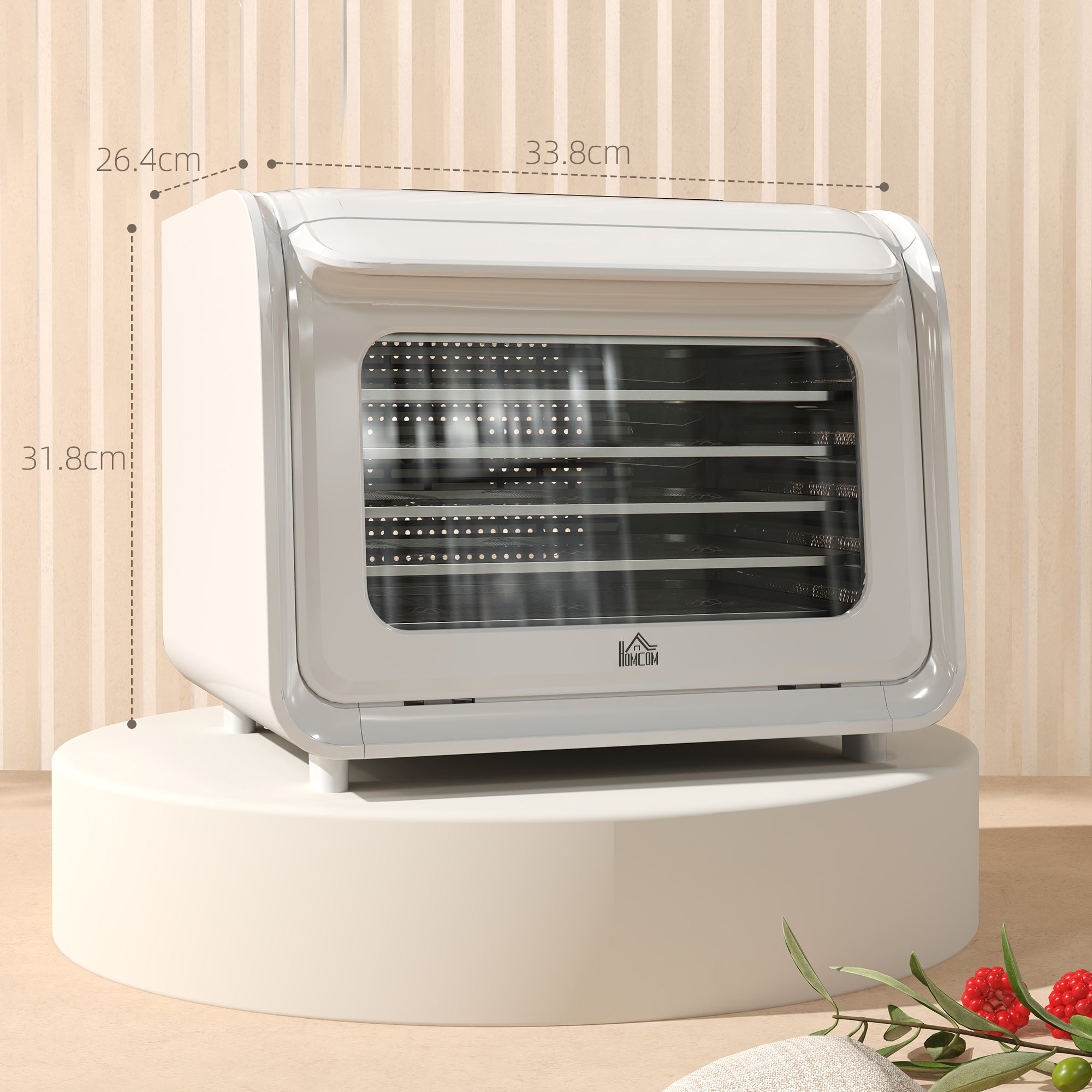 6 Tray Food Dehydrator with Adjustable Temperature, Timer, Freeze Dryer