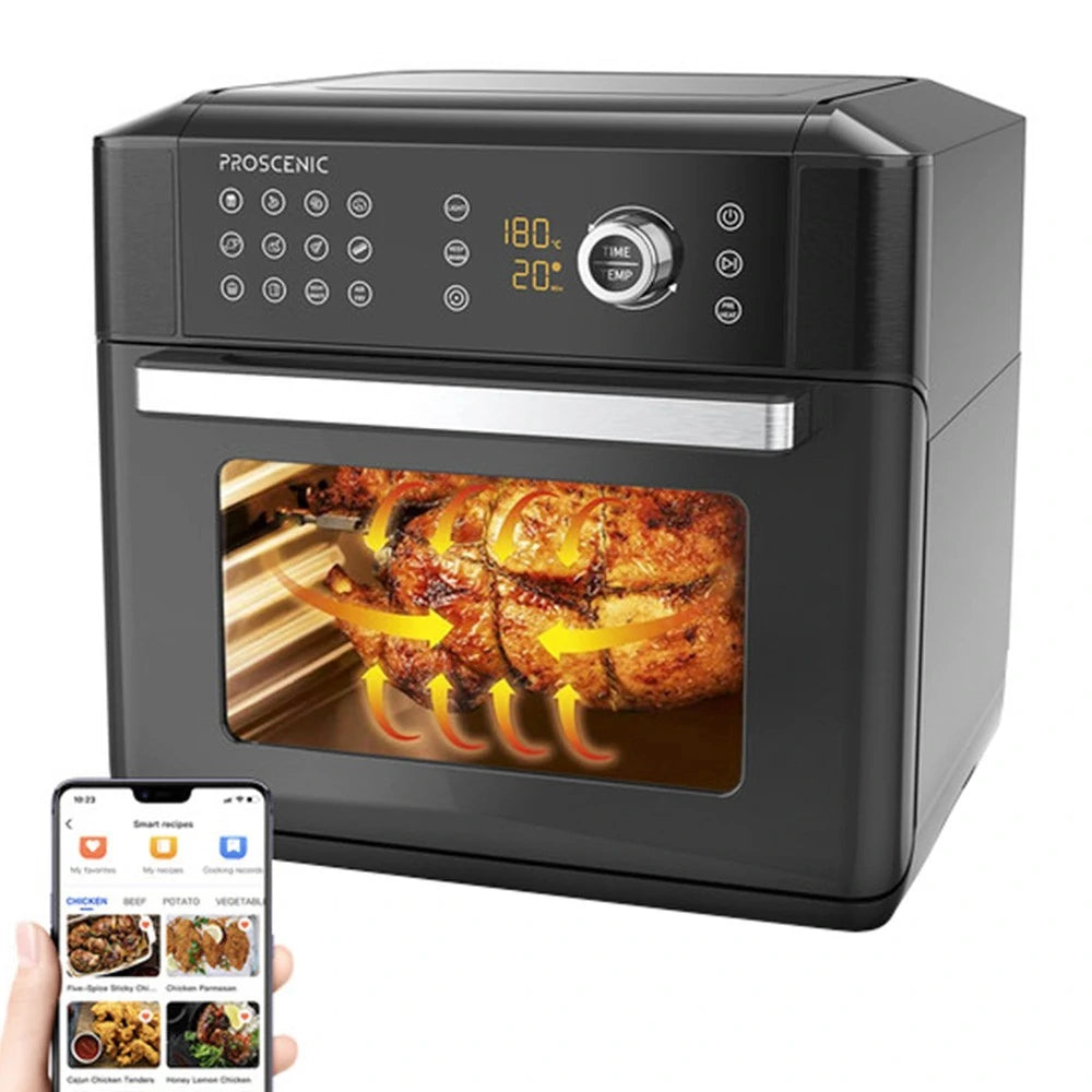 [EU Direct]  T31 Air Fryer Oven 1700W 15L Digital Air Fryer Oven with Rapid Air Circulation LED Touchscreen & APP/ALEXA Control 12 Preset Programs 100+ Online Recipes