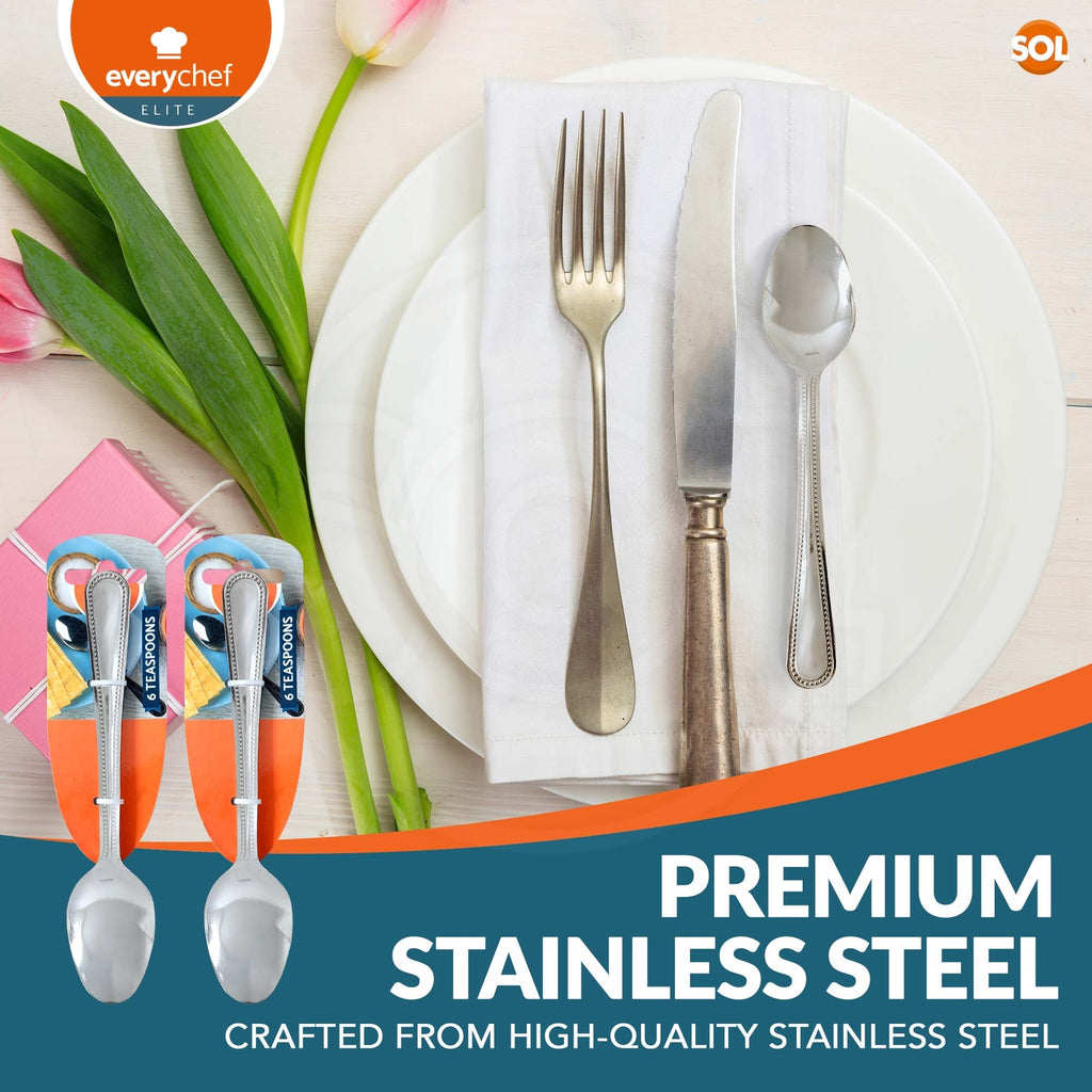 6 -36 Tea Spoons Stainless Steel Teaspoon Quality Cutlery Set of Teaspoons Spoon