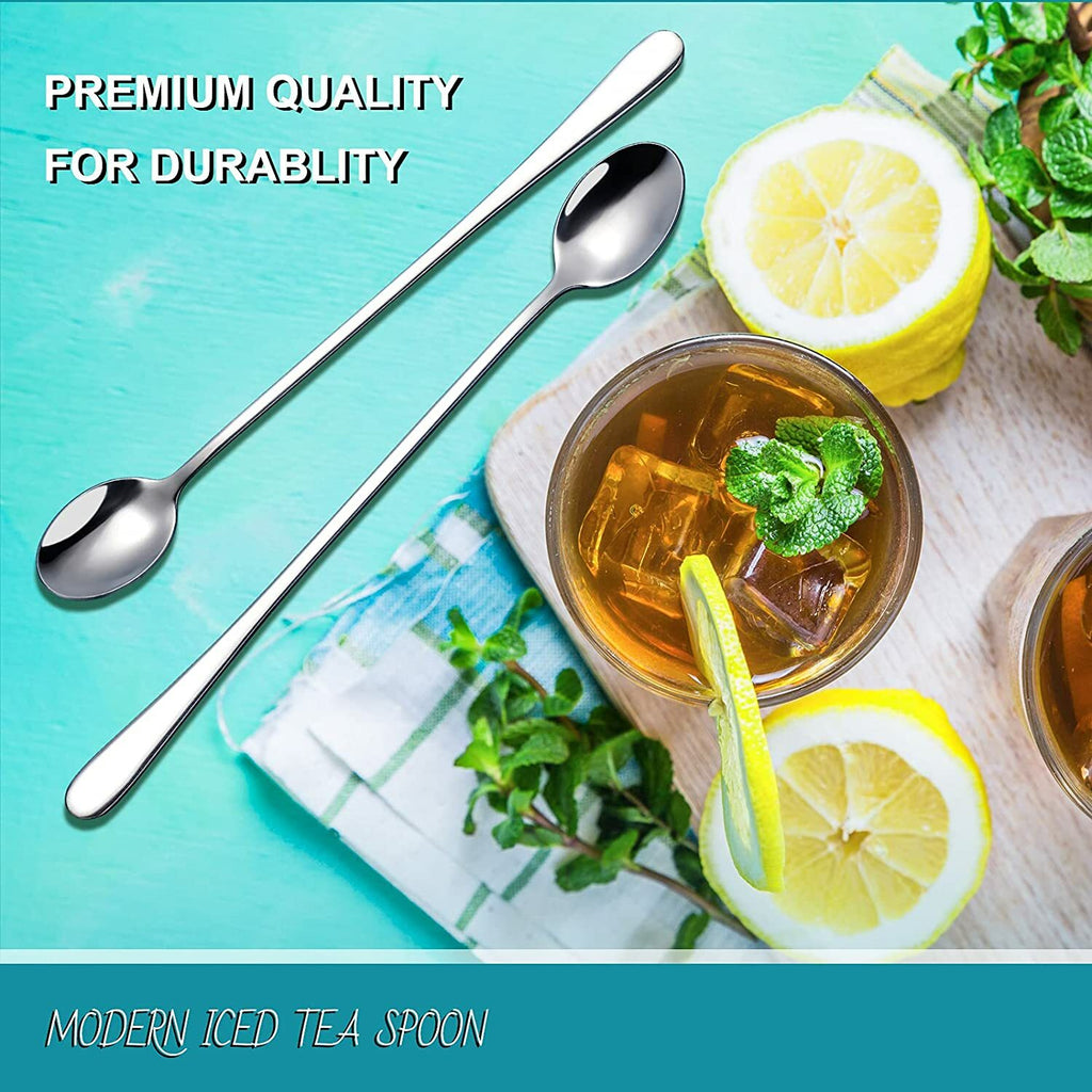 Latte Spoons – Long Handle Coffee, Dessert & Ice Cream Sundae Spoons, High Quali