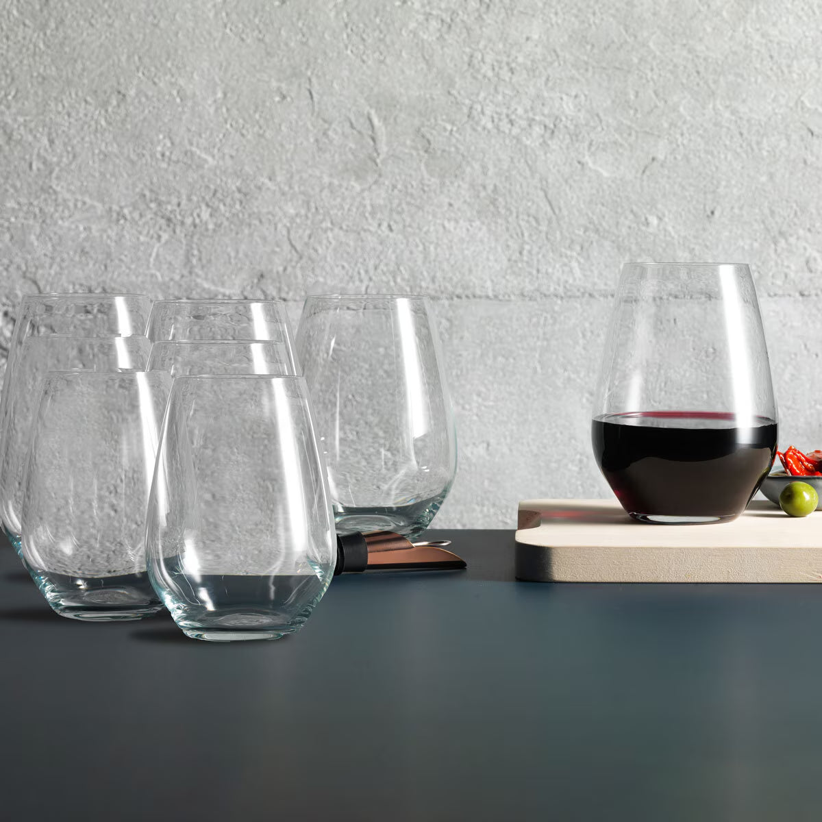 Crystalline Stemless Wine Glasses, 540Ml, 8 Pack