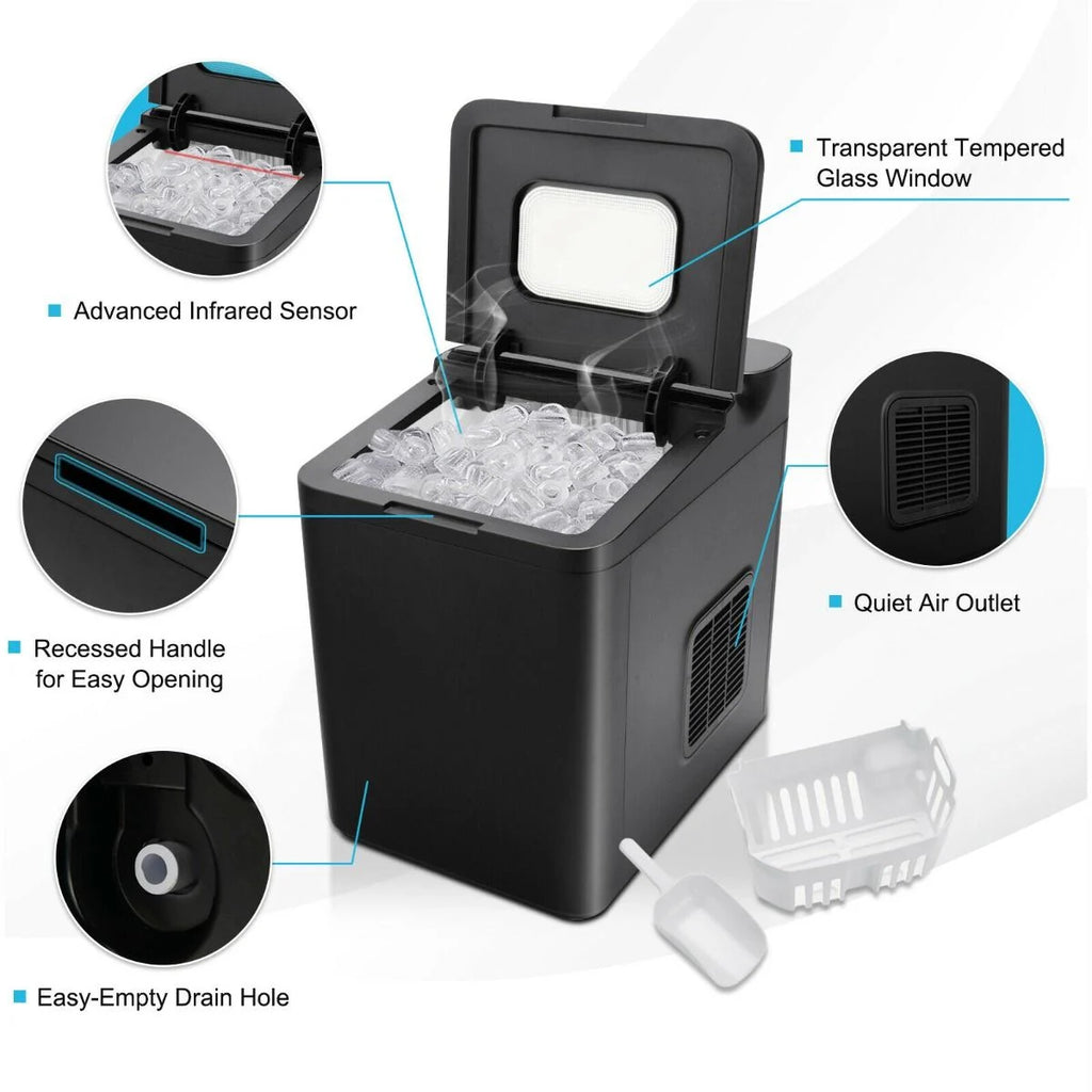 15KG/24H Countertop Ice Making Machine with Auto Clean